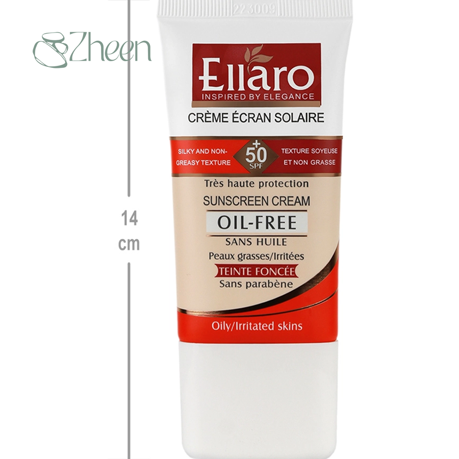 کرم ضد آفتاب SPF50 فاقد چربی بی رنگ الارو 40میل